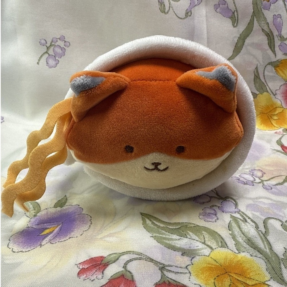 Anirollz Cup Noodles Foxiroll Fox 7" Plush Coosy Kawaii Stuffed Animal Toy